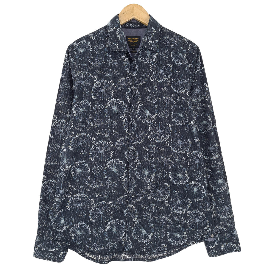 Pme Legend Vintage męska koszula Floral bawełna z guzikami codzienne na co dzień rozmiar L