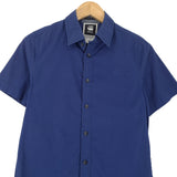 G-Star Vintage Mens Shirt Blue Cotton Button Up Casual Everyday Classic Size S, back view, image 2 of 9