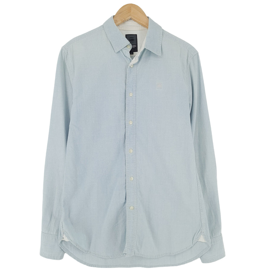 G-Star Vintage chemise homme bleu boutonné décontracté quotidien classique taille M