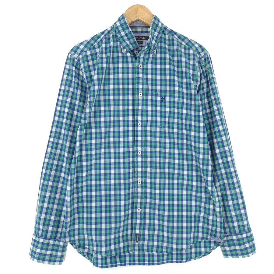 Marc O'Polo camicia elegante da uomo a quadri da ufficio Button Down taglia M 39/40