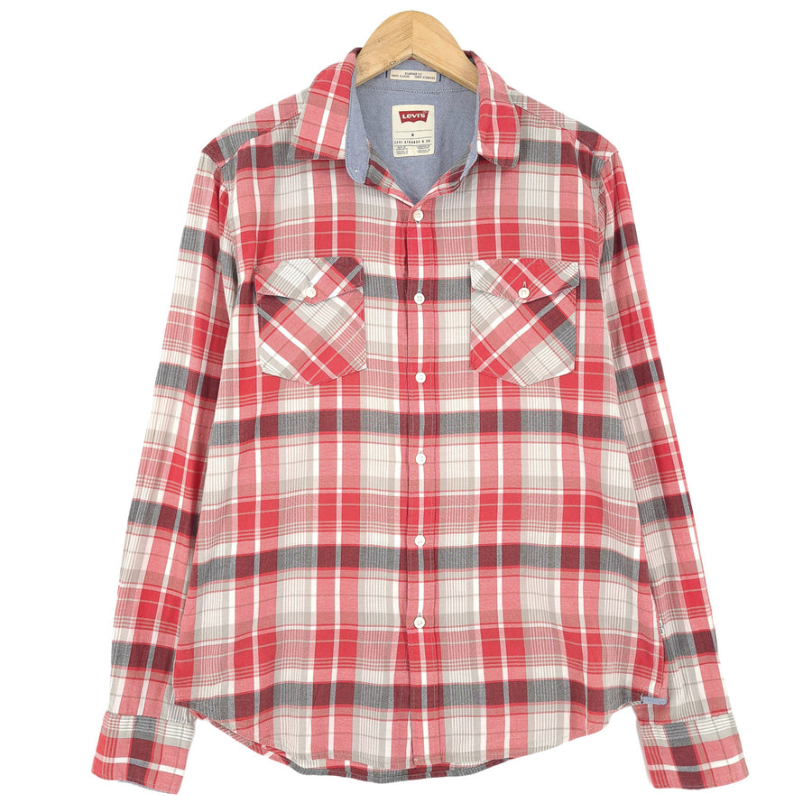 Levi's Vintage camicia da uomo a quadri con bottoni casual quotidiano classico taglia M