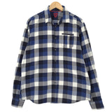 Strellson Mens Shirt Plaid Cotton Button Up Casual Everyday Classic Size L, front view, image 1 of 8
