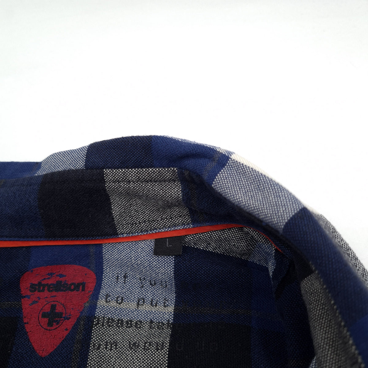 Strellson Mens Shirt Plaid Cotton Button Up Casual Everyday Classic Size L, detail view 3, image 5 of 8