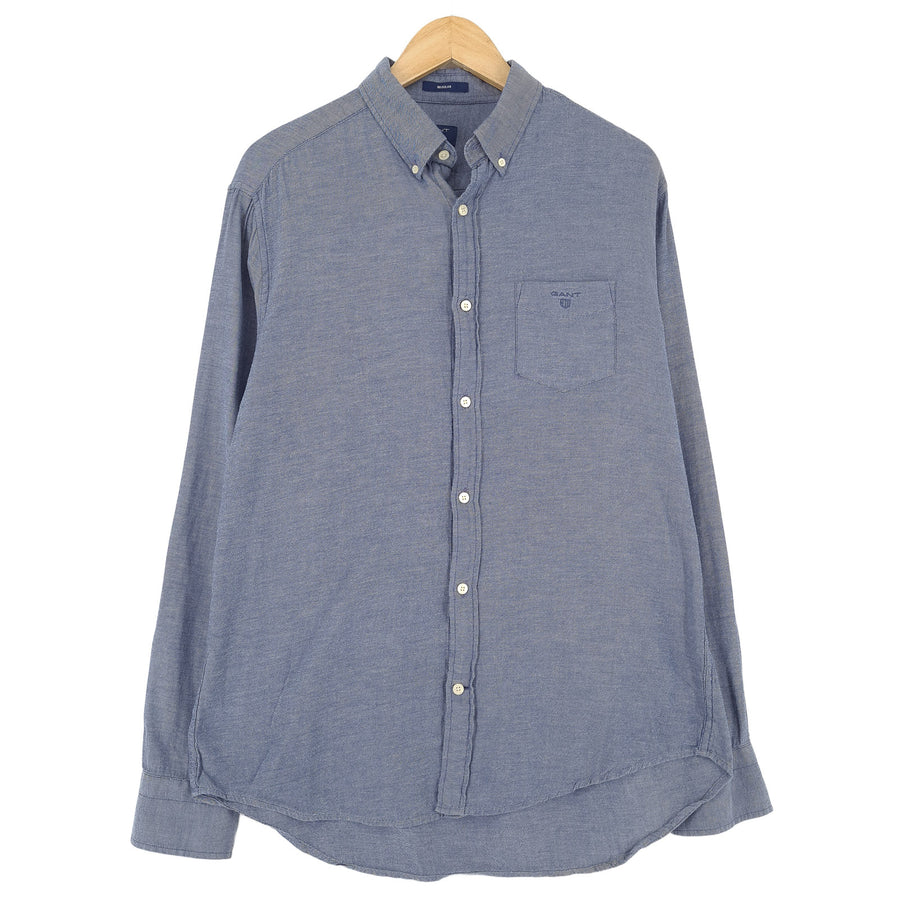 Gant męska koszula elegancka niebieska bawełna biznesowa Button Down Office rozmiar L 41/42