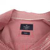 Hackett London Mens Shirt Red Check Cotton Button Up Slim Fit Casual Size S, detail view 2, image 4 of 6