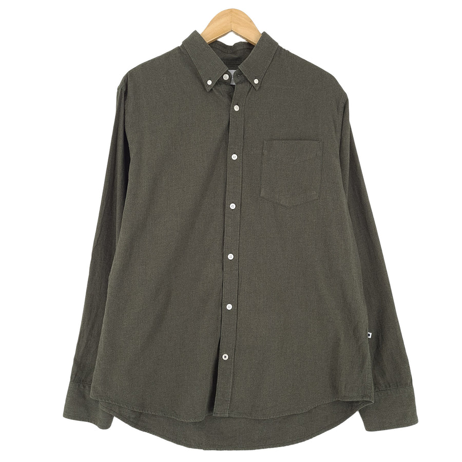 NN07 chemise homme vert coton boutonné décontracté quotidien classique taille XL