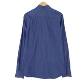 Hackett London Mens Shirt Blue Cotton Button Up Slim Fit Casual Size L, detail view 1, image 3 of 7