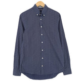 Tommy Hilfiger Vintage Mens Shirt Blue Geo Cotton Button Up Slim Fit Casual Size S, front view, image 1 of 7