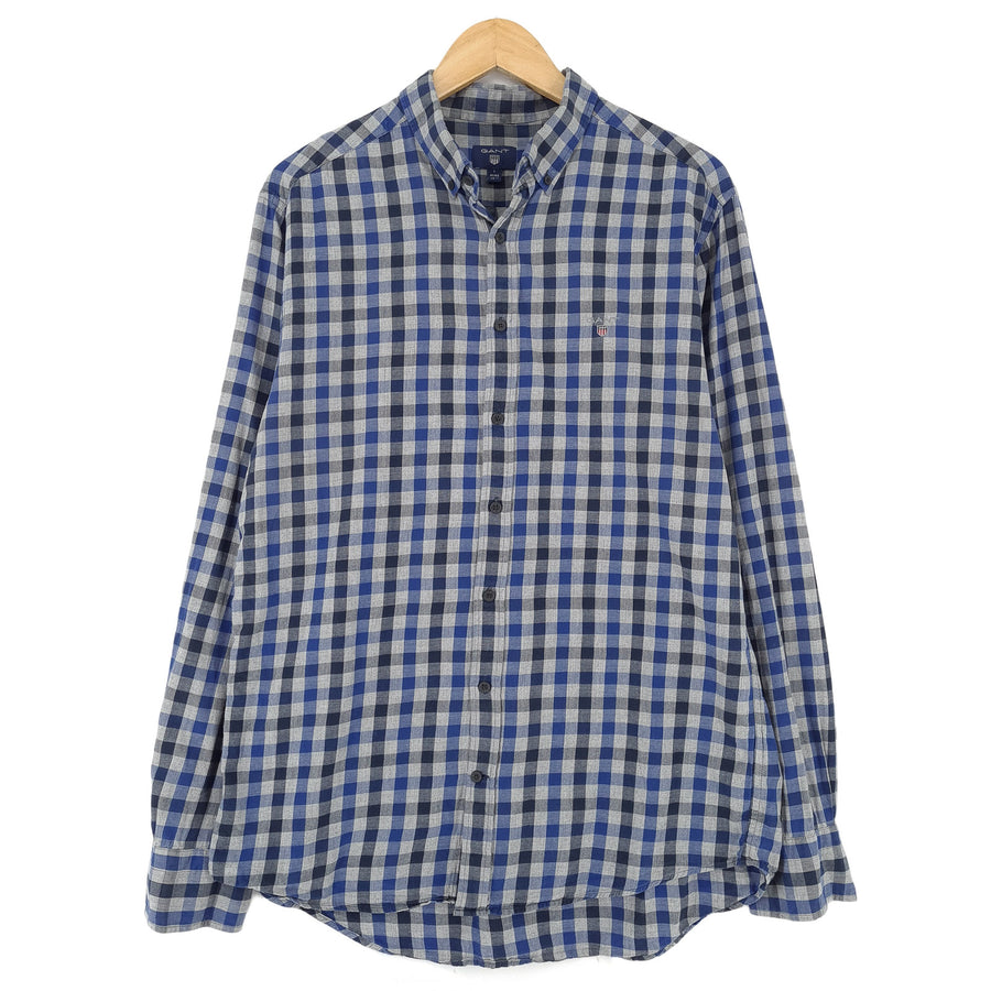 Gant camicia elegante da uomo cotone a quadri da ufficio Office taglia L 41/42