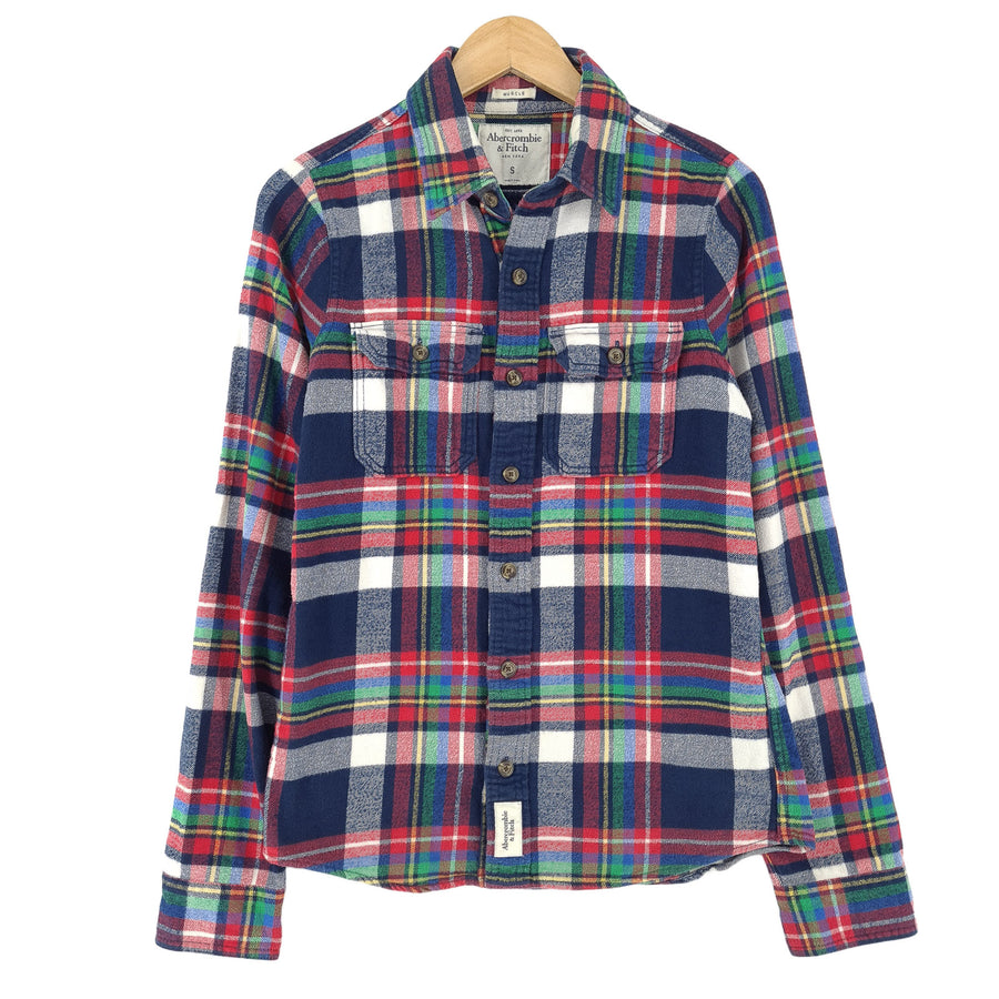 Abercrombie & Fitch Vintage Mens Shirt Plaid Button Up Casual Everyday Size S