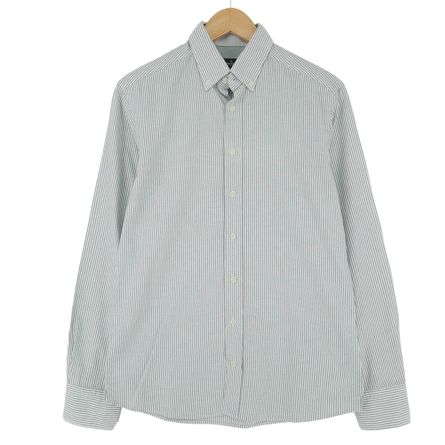 Hackett London chemise homme rayé coton boutonné coupe slim décontracté taille S