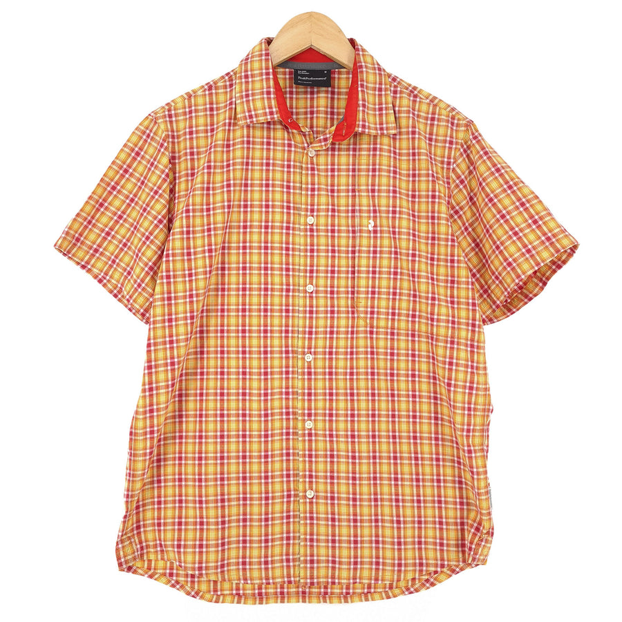 Peak Performance Vintage męska koszula w kratę z guzikami codzienne na co dzień klasyczne rozmiar M