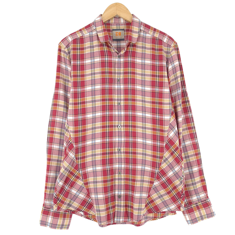 Hugo Boss chemise homme boutonnée en coton à carreaux décontracté quotidien classique taille M