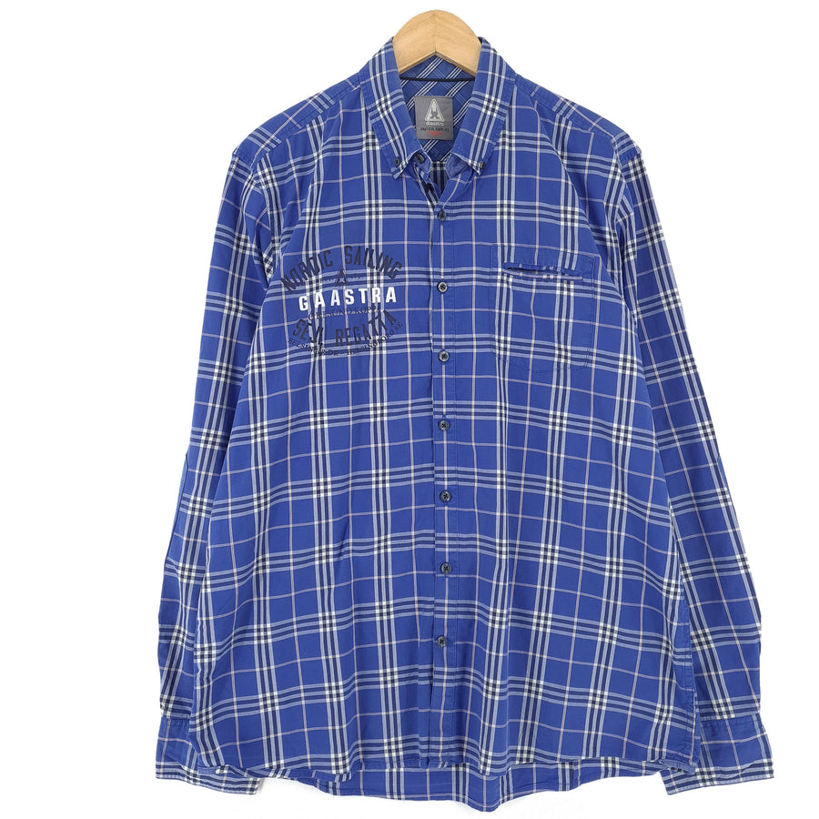 Gaastra Vintage chemise homme boutonnée en coton à carreaux décontracté quotidien classique taille XL