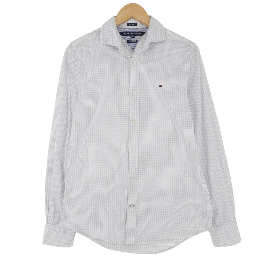 Tommy Hilfiger Vintage chemise homme boutonnée en coton à carreaux ajusté décontracté taille XS