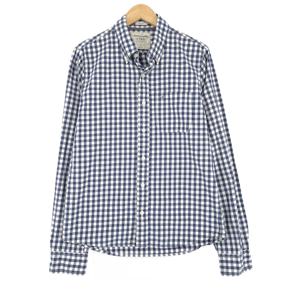Abercrombie & Fitch Vintage chemise homme boutonnée en coton à carreaux décontracté taille L