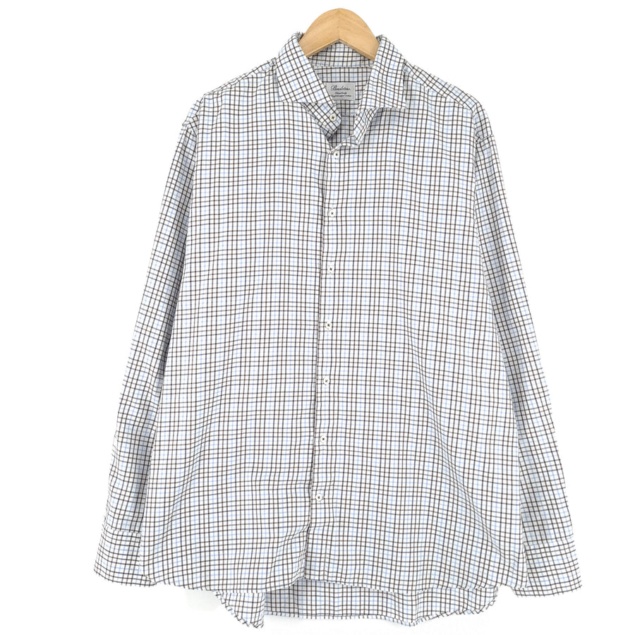 Stenstroms chemise habillée homme coton à carreaux business ajusté taille 45 17 3/4