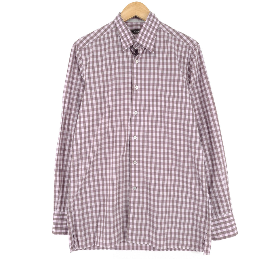 Canali chemise homme boutonnée en coton à carreaux décontracté quotidien classique taille M