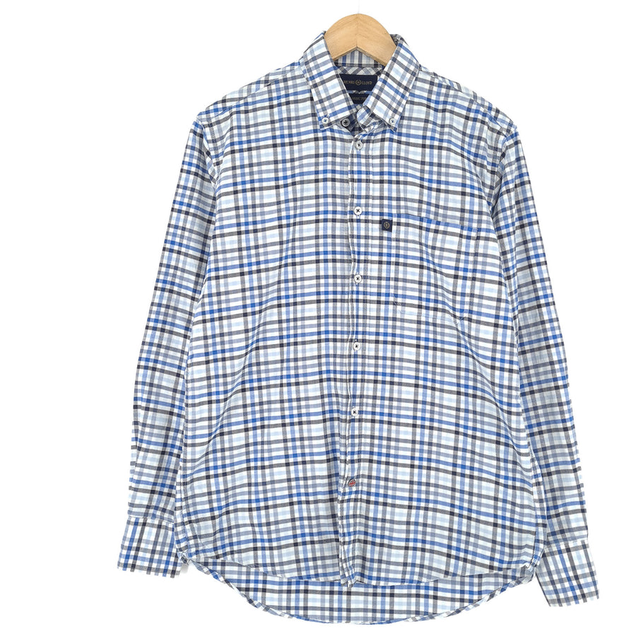 Henri Lloyd Vintage chemise homme boutonnée en coton à carreaux classique Fit décontracté taille S