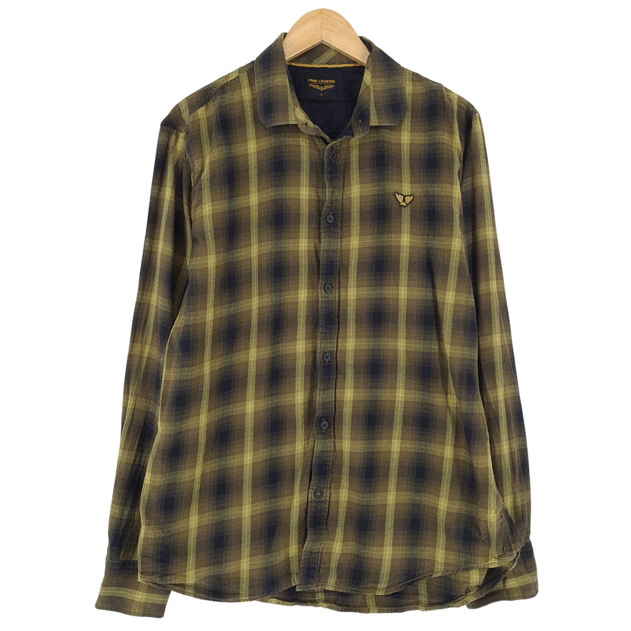 Pme Legend Vintage chemise homme boutonnée en coton à carreaux quotidien classique taille XL