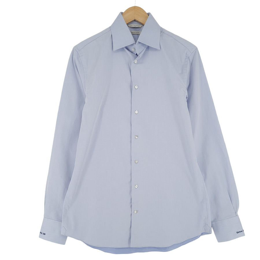 Suitsupply chemise homme coton bleu boutonné coupe slim décontracté taille 39