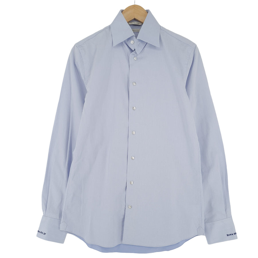 Suitsupply chemise homme coton bleu boutonné coupe slim décontracté taille 37