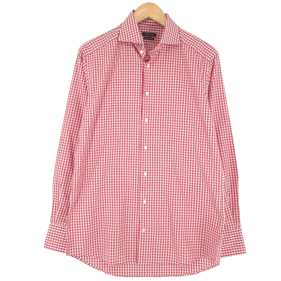 Suitsupply chemise habillée homme rouge coton à carreaux business taille 40 15 3/4