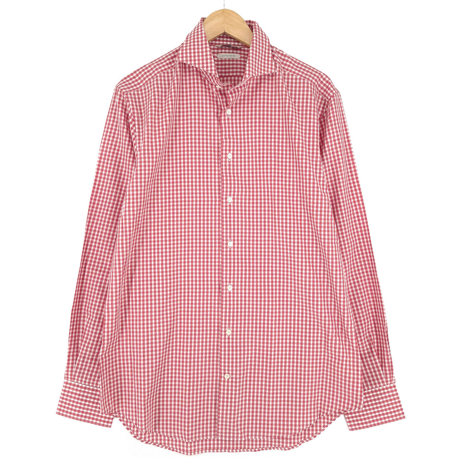 Suitsupply chemise habillée homme rouge coton à carreaux business taille 16 41