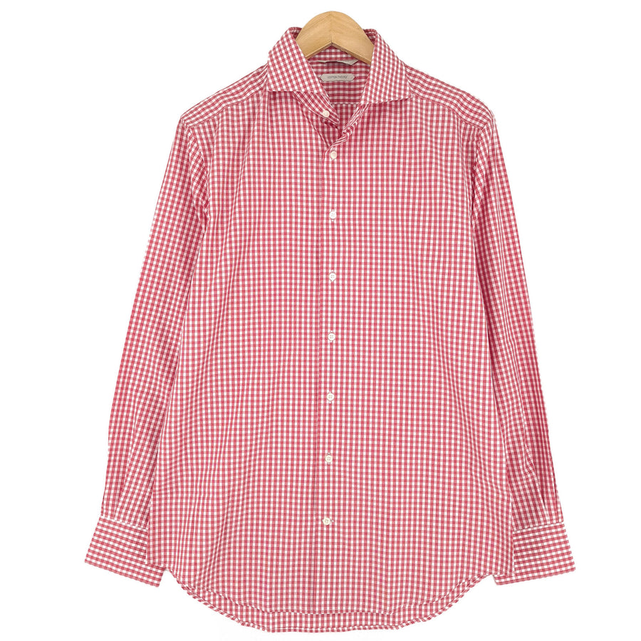 Suitsupply chemise habillée homme rouge coton à carreaux business taille 40 15 3/4