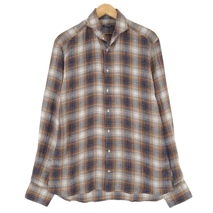 Suitsupply chemise habillée homme à carreaux lin business Button Down taille 16 41