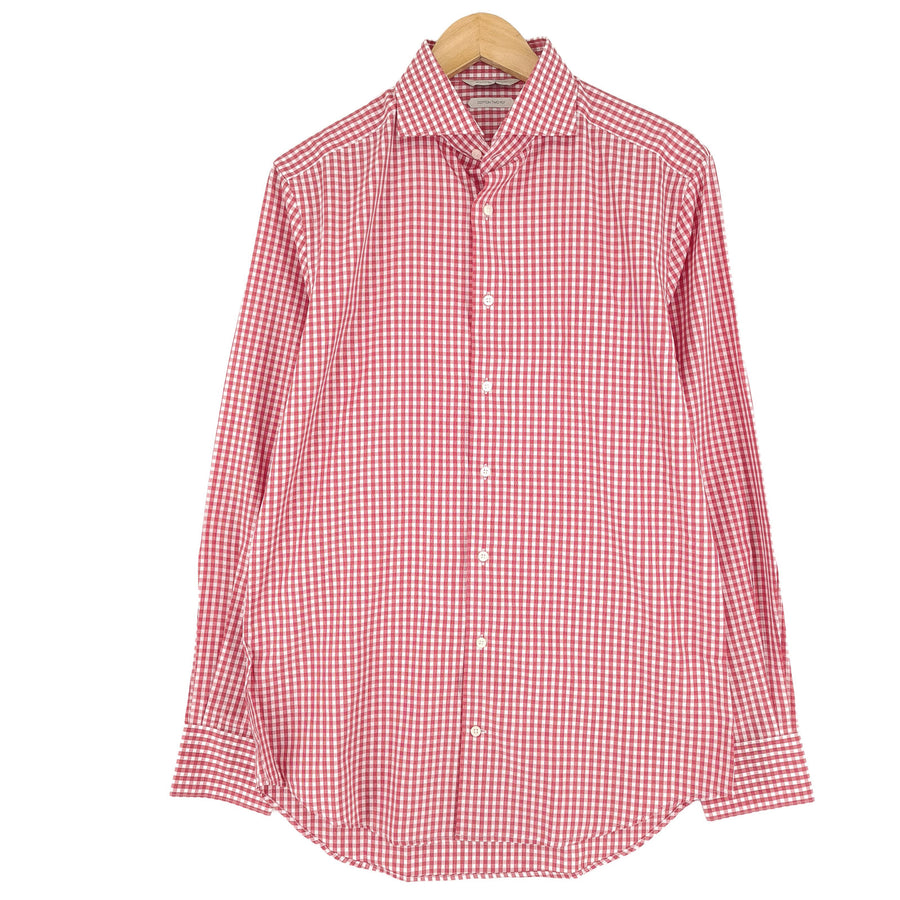 Suitsupply chemise habillée homme rouge coton à carreaux business taille 40 15 3/4