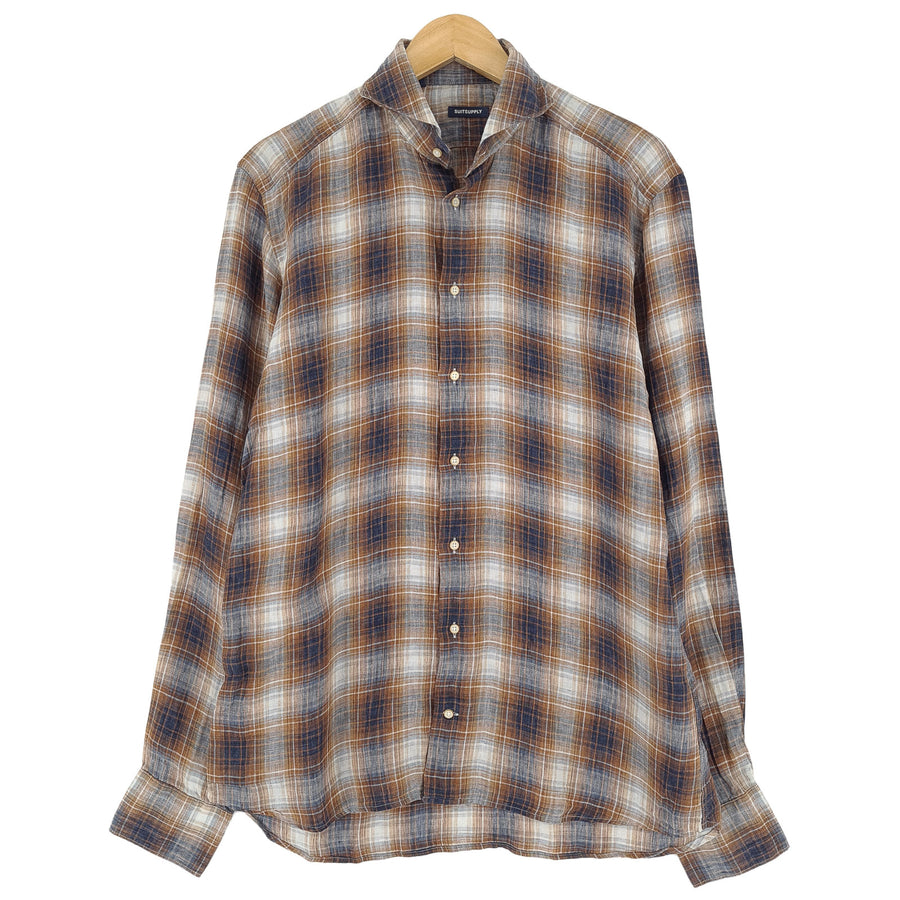 Suitsupply chemise habillée homme à carreaux lin business Button Down taille 16 41