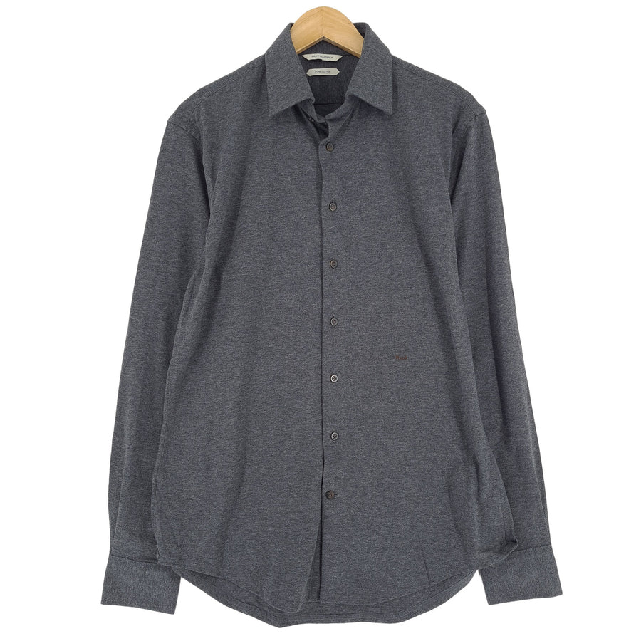 Suitsupply chemise homme coton gris boutonné coupe slim décontracté taille 41