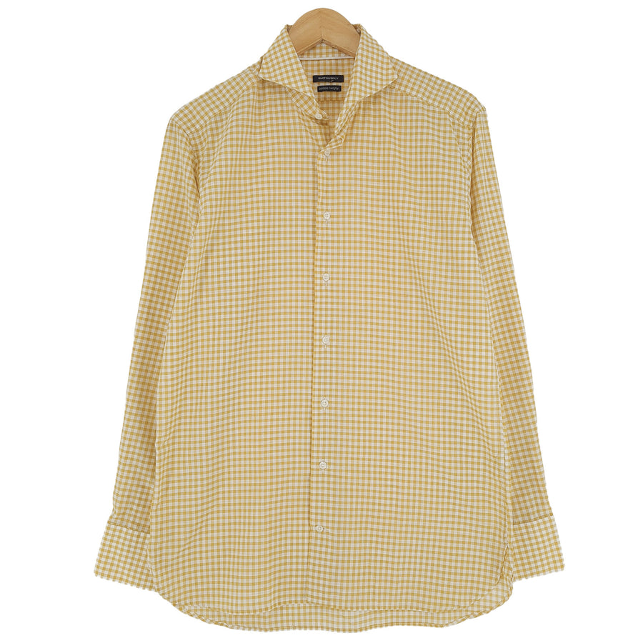 Suitsupply chemise habillée homme Yellow coton à carreaux business taille 40 15 3/4