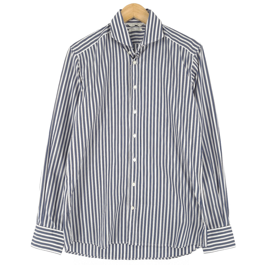 Suitsupply Mens Formal Shirt Striped Cotton Business Size 40 15 3/4