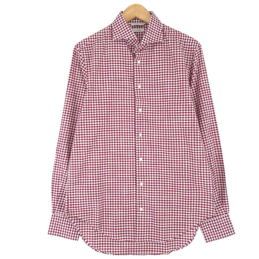 Suitsupply chemise habillée homme rouge coton à carreaux business taille 40 15 3/4