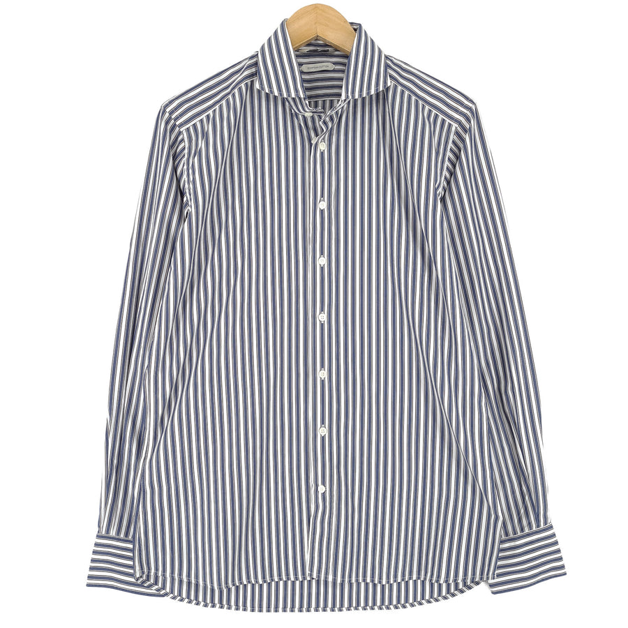 Suitsupply męska koszula elegancka w paski bawełna biznesowa rozmiar 40 15 3/4