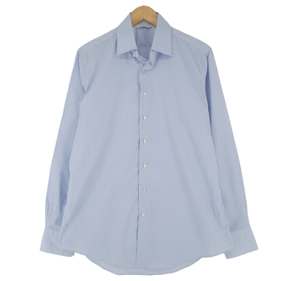 Suitsupply chemise homme bleu rayé coton boutonné coupe slim décontracté taille XL