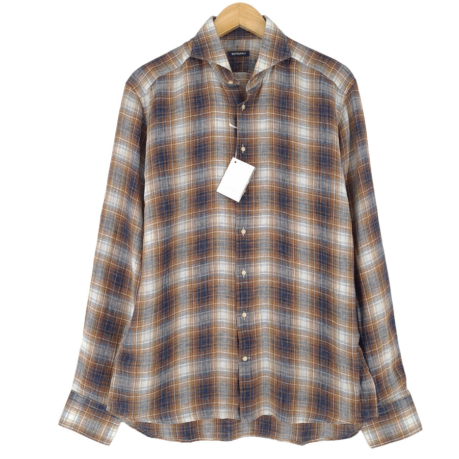 Suitsupply chemise habillée homme à carreaux lin business Button Down taille 16 41