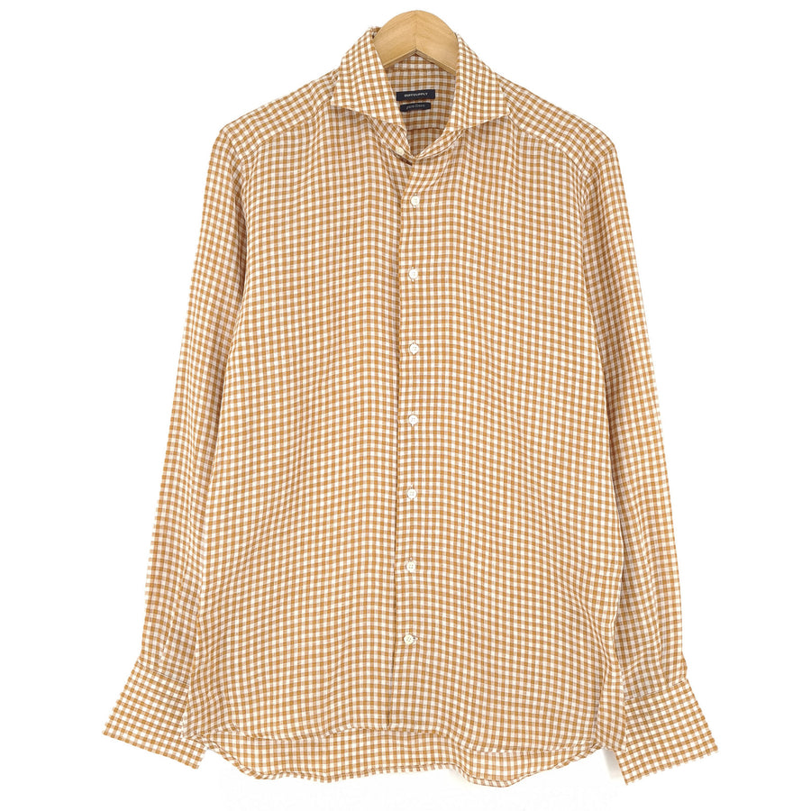 Suitsupply chemise habillée homme Yellow coton à carreaux business taille 15.5 39