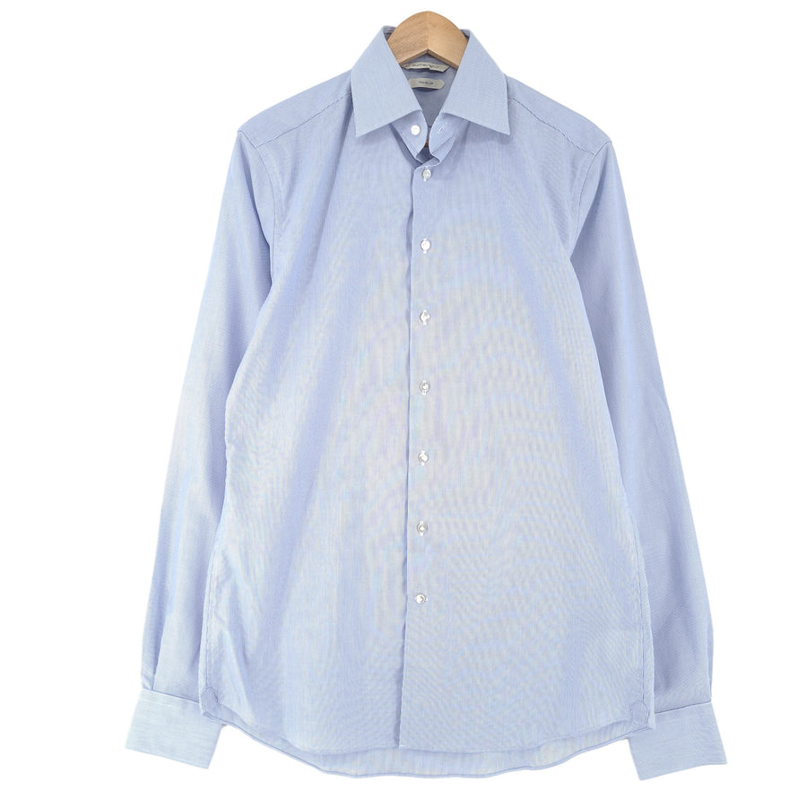 Suitsupply Vintage chemise homme bleu rayé coton boutonné coupe slim taille L 39