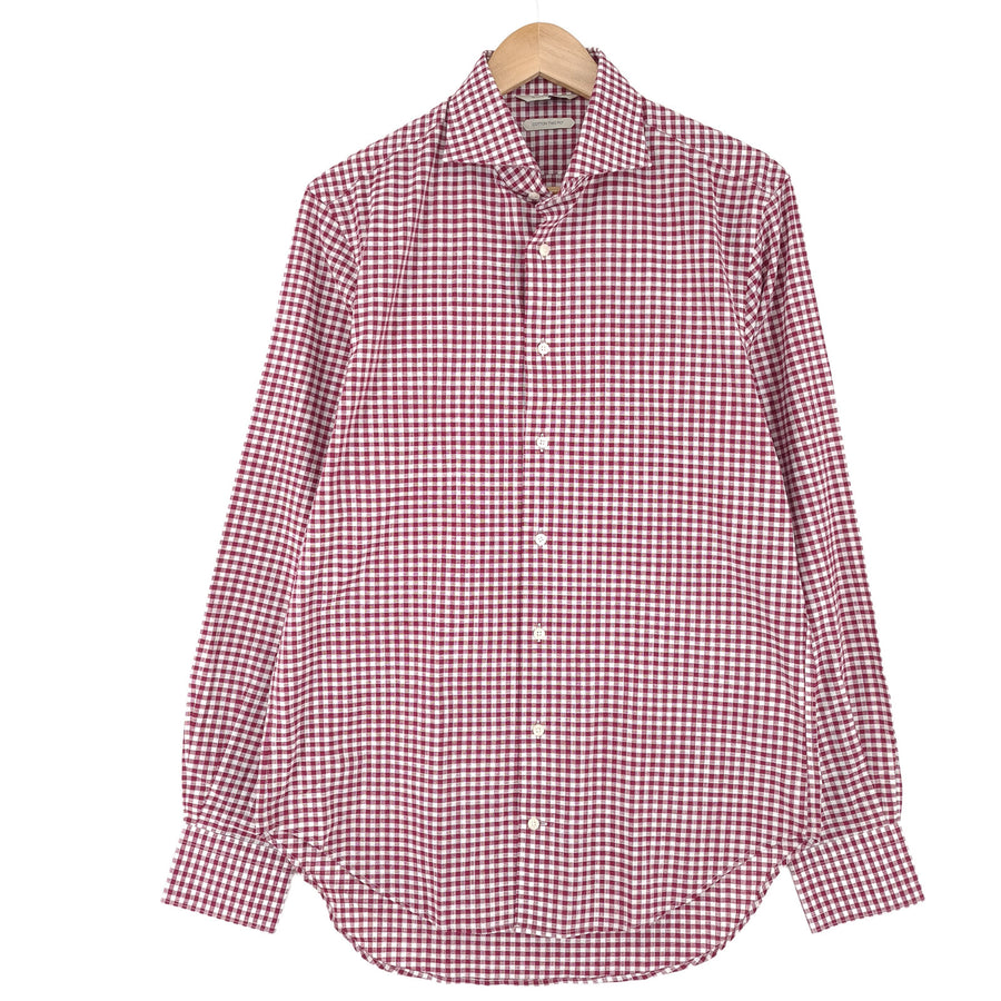 Suitsupply chemise habillée homme rouge coton à carreaux business taille 40 15 3/4