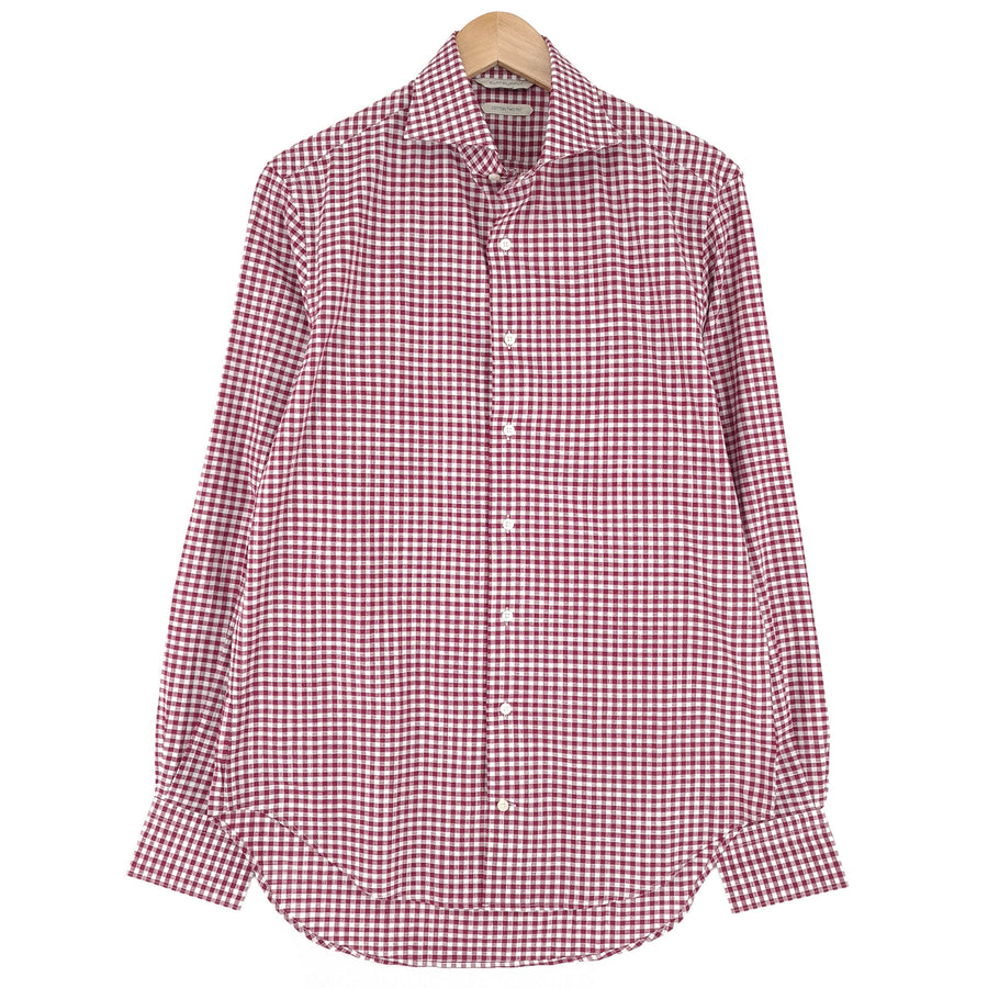 Suitsupply chemise habillée homme bordeaux coton à carreaux business taille 39 15 3/4