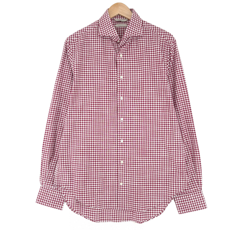 Suitsupply chemise habillée homme rouge coton à carreaux business taille 16 41