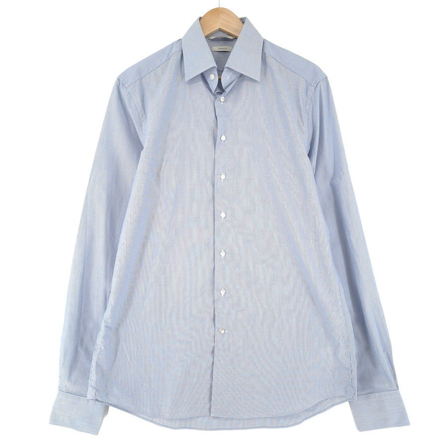 Suitsupply chemise homme bleu rayé coton boutonné coupe slim décontracté taille 41