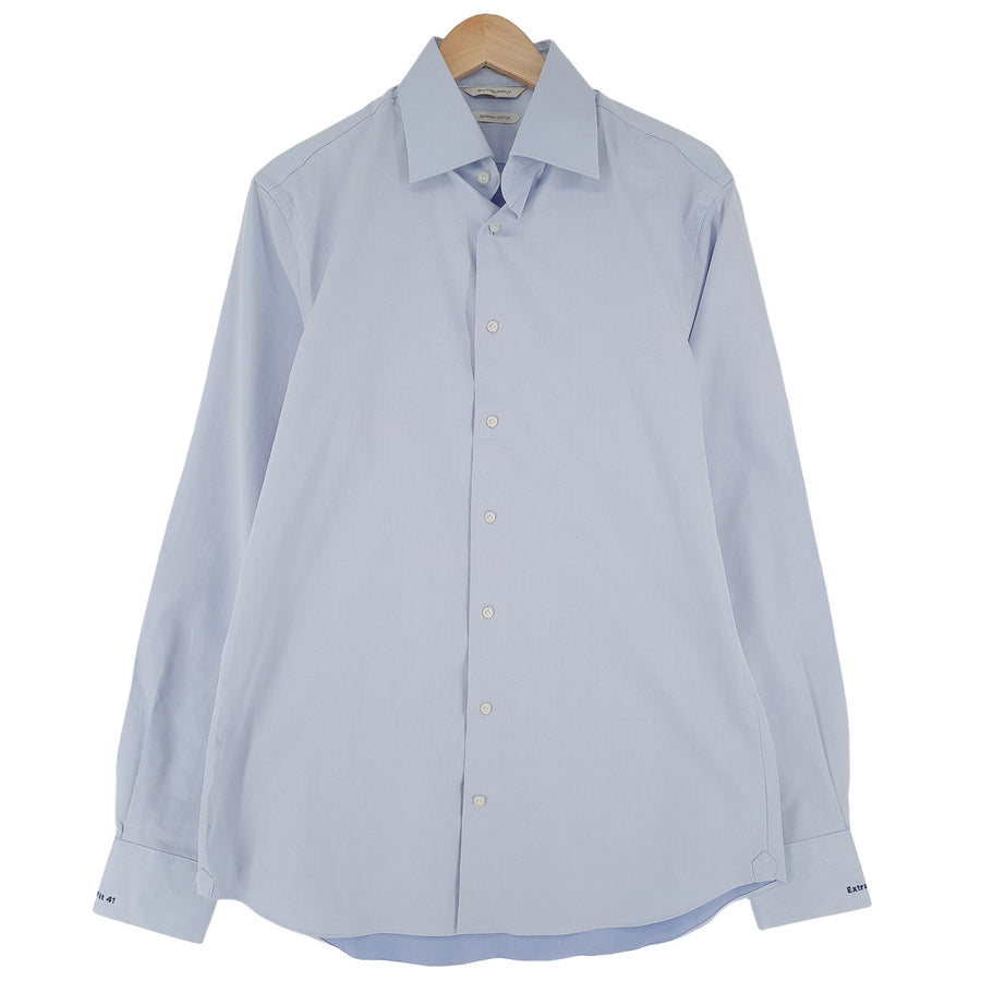 Suitsupply chemise homme coton bleu boutonné coupe slim décontracté taille 41
