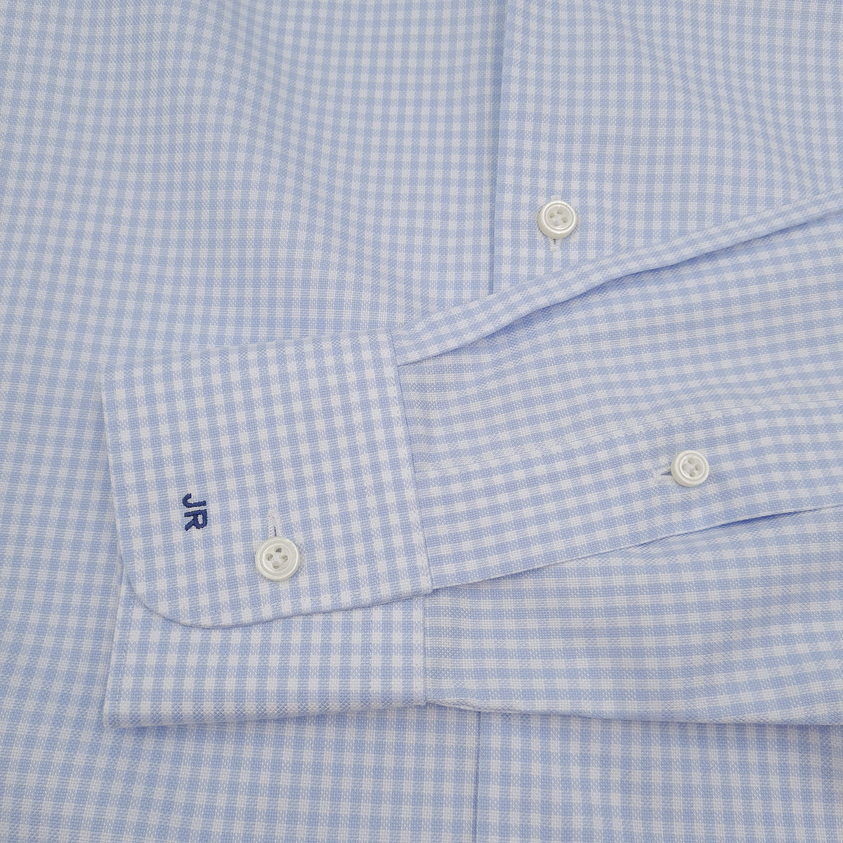 Suitsupply Mens Shirt Blue Check Cotton Button Up Slim Fit Casual Size 39, detail view 5, image 7 of 7