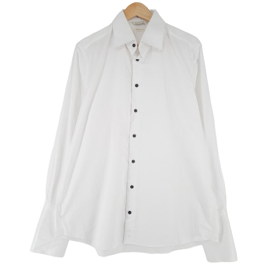 Suitsupply Vintage chemise homme coton blanc boutonné coupe slim décontracté taille 43