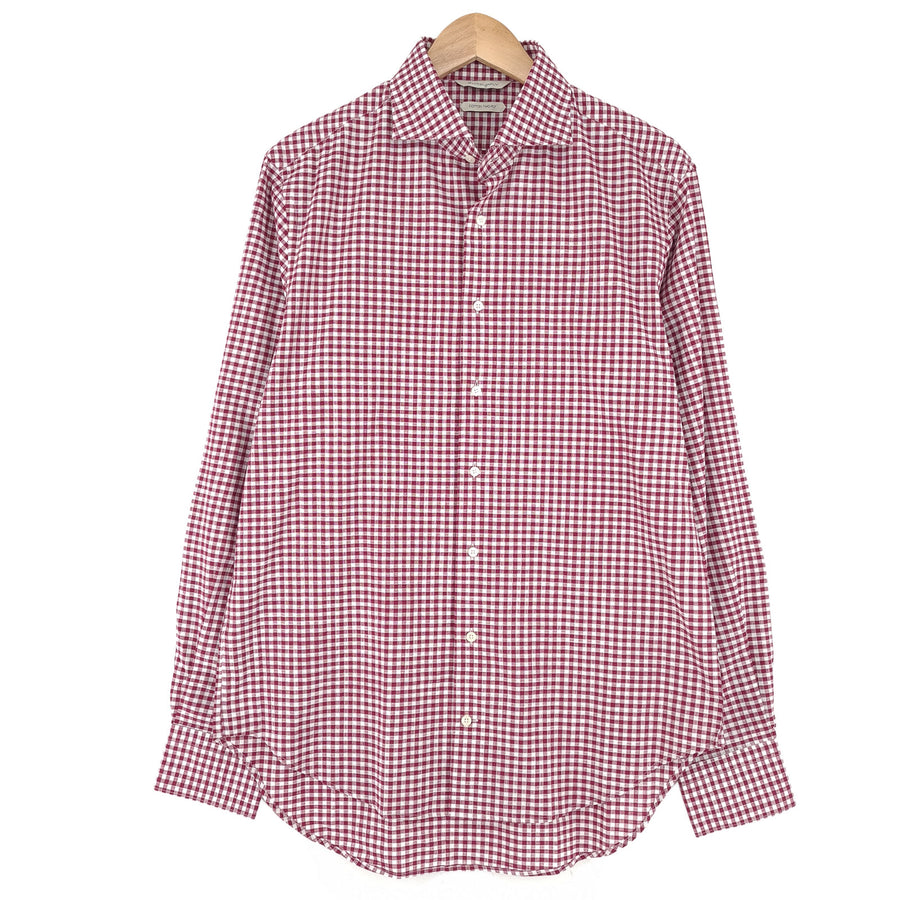 Suitsupply Mens Formal Shirt Check Cotton Business Button Down Size 16 41
