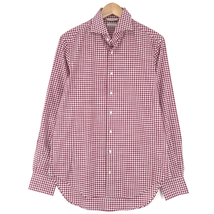 Suitsupply Mens Formal Shirt Check Cotton Business Button Down Size 15.5 39
